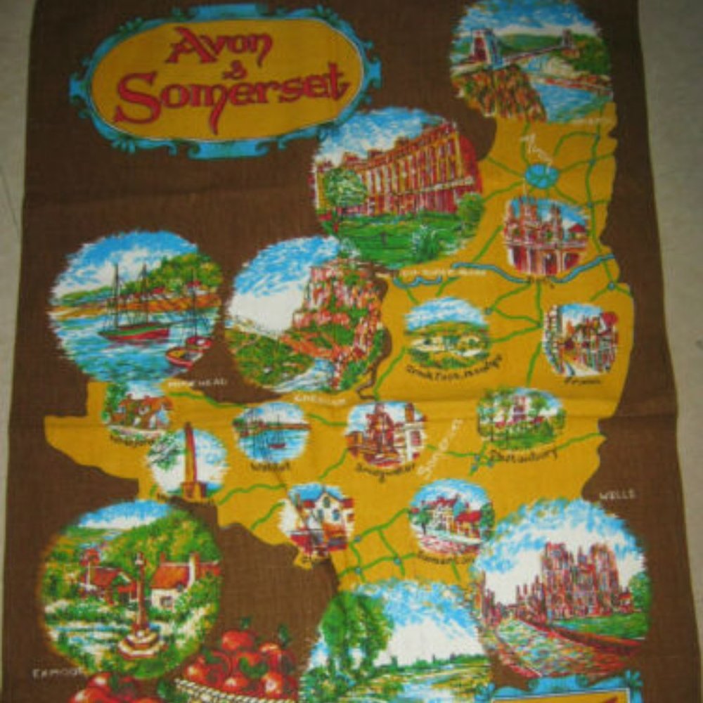 Cotton Tea Towel Avon & Somerset